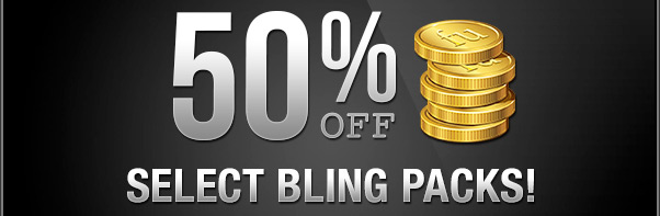 50% off select bling packs!
